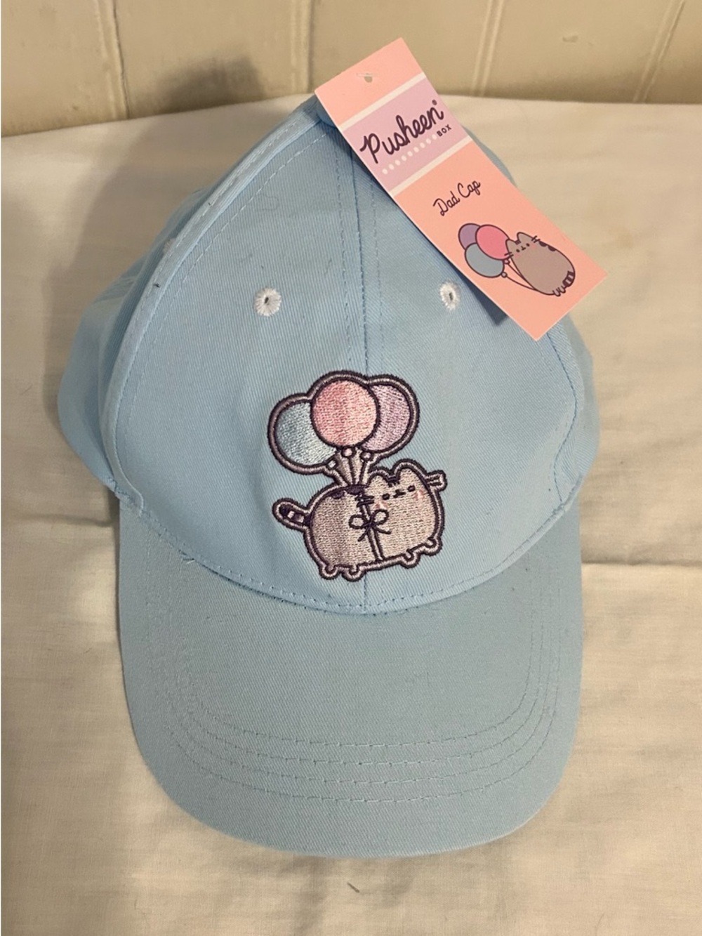 NWT Pusheen Light Blue Embroidered Cap / Adult /Adjustable Strap